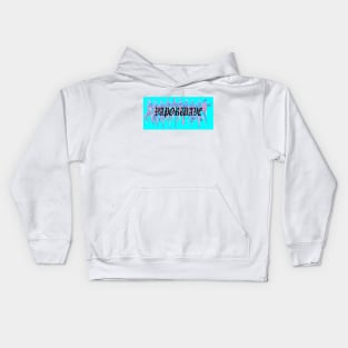 Vaporwave running men Kids Hoodie